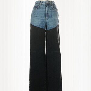 Blue and Black Chap style Flare Jeans